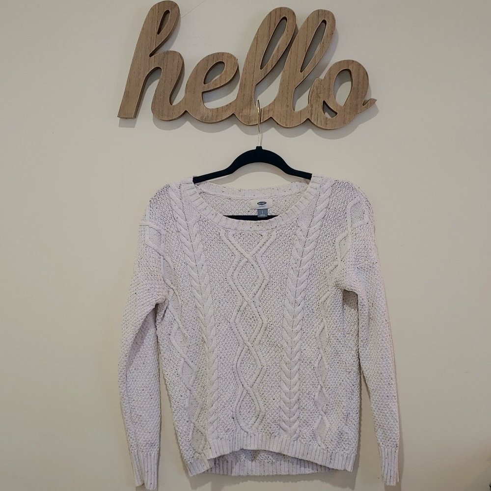 Oatmeal Cableknit Old Navy Sweater (S)